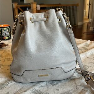 Rebecca Minkoff Gray Leather Bucket  Bag